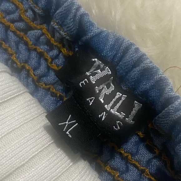 Light Blue Denim Crop Corset - Picture 3 of 5